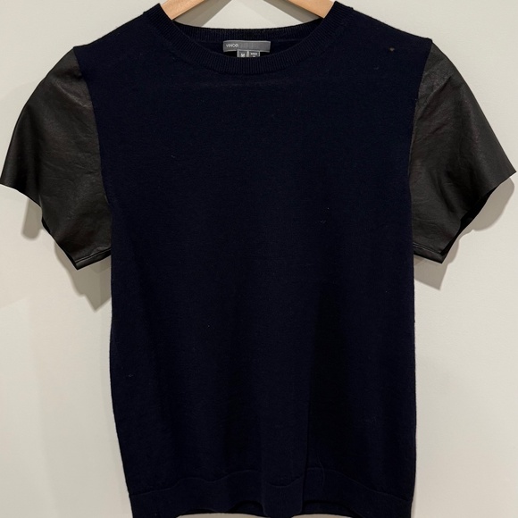 Vince wool & lambskin t-shirt - Picture 1 of 4